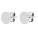 DQ metaal Earpin 8mm rond Antiek zilver